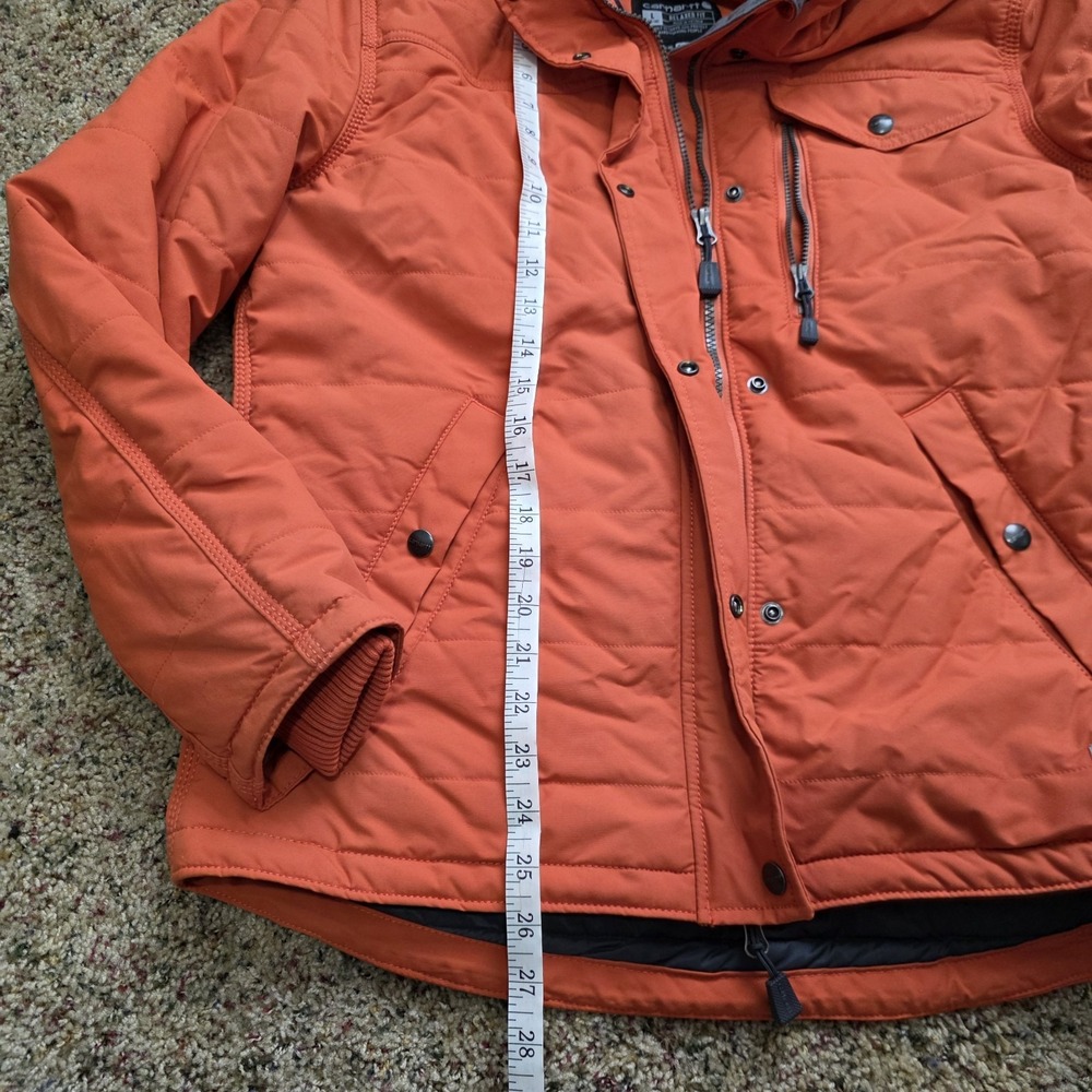Carhartt Women's Utility Midweight Insulated Jacket Orange Earthen Clay Large - Picture 6 of 9